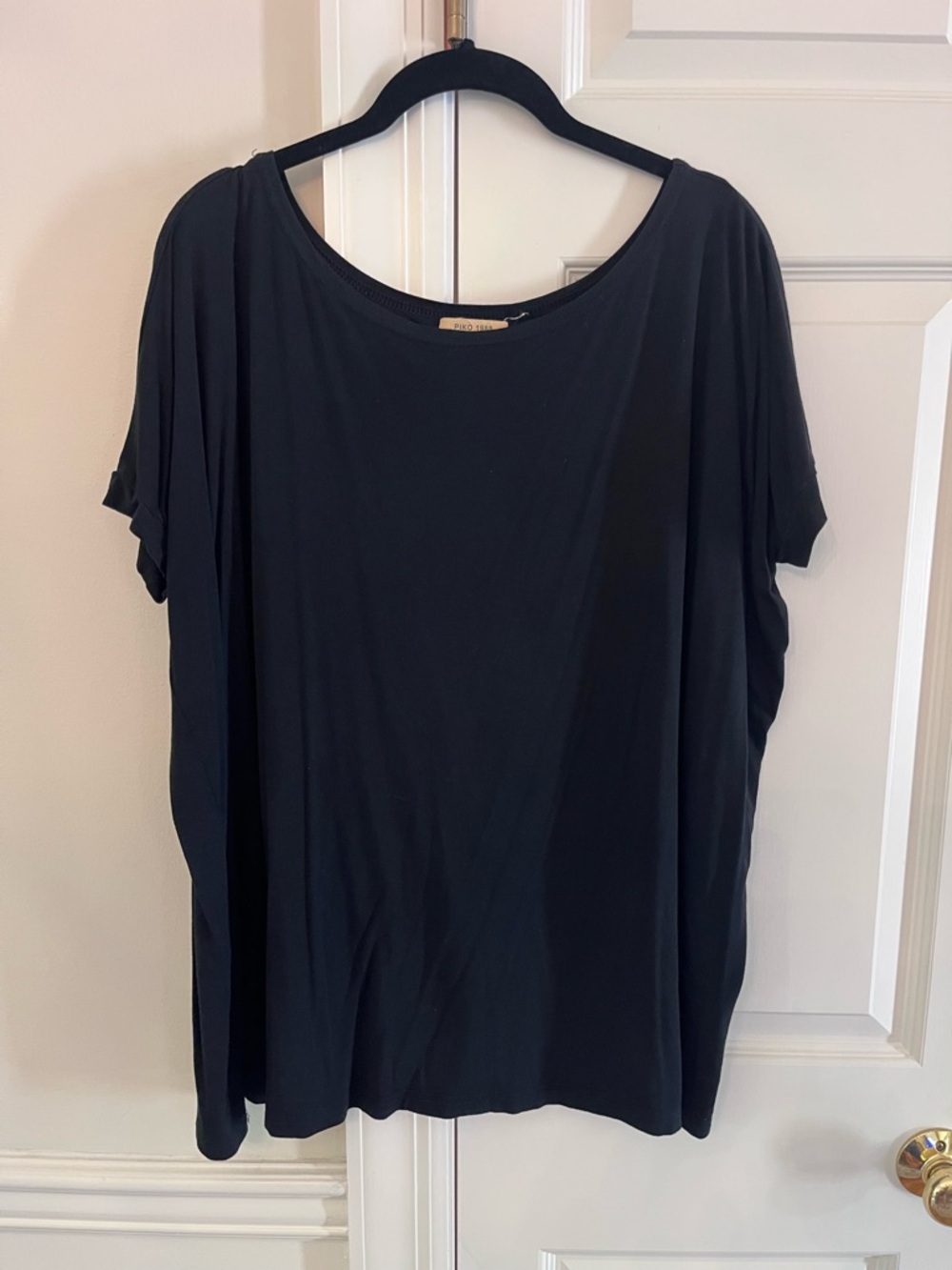Piko 1988 Black Women's Loose Fit Short Sleeve Top Size M